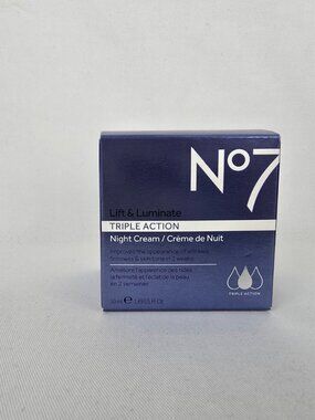 No7 Lift & Luminate Triple Action Night Cream 50mL NIB